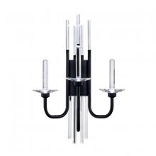  S5703-18O - Calliope 3 Light 120/277V Wall Sconce in Black with Clear Optic Crystal